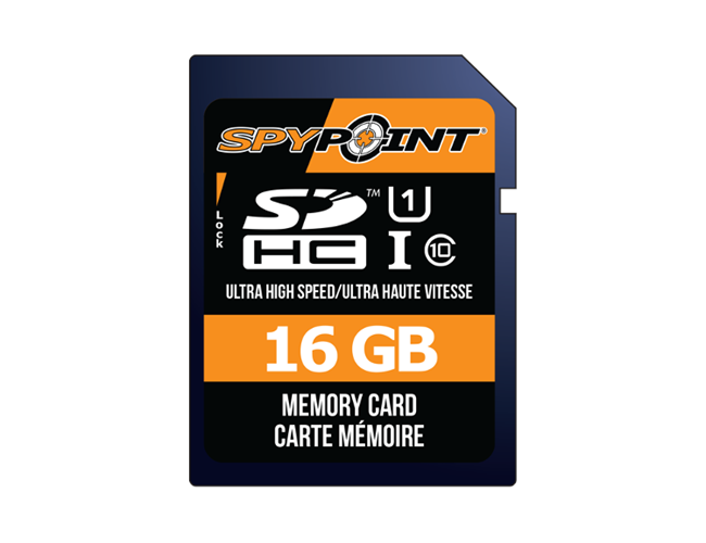 Carte mémoire MicroSD 16GB + Spypoint